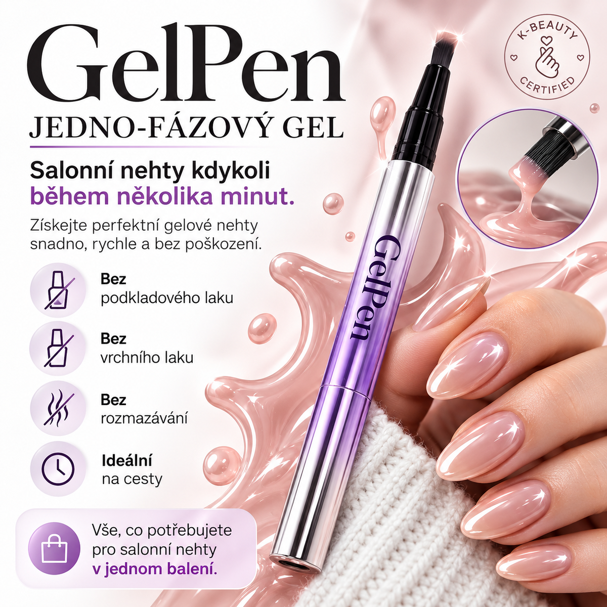 GelPen™ – Jednokrokový štětec na Nehty